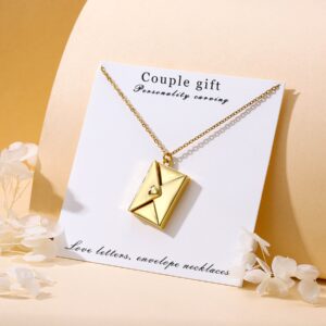 Secret Love You Letter Envelope Necklace