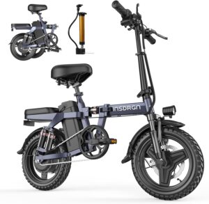 Electric Bike – AI Pedal Assist. 9 Shock Absorbers. Foldable Design. 400W Motor. 28-Mile Range