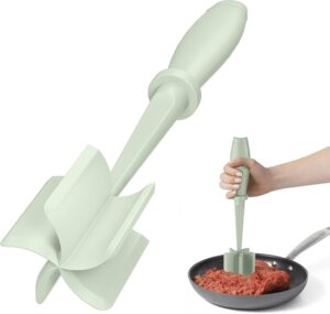 Meat Chopper, Hamburger Grinder, Premium Heat Resistant Smasher for Ground Beef, Burger Grinder Nylon Potato Mix Tool, Meat & Poultry Tenderizers-Black