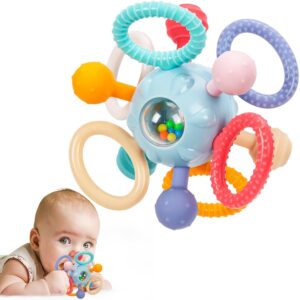 Baby Montessori Sensory Toys for 0-6 6-12 Months, Baby Teether Teething Toys for Babies 0 3 6 9 12 18 Months, Newborn Infant Learning Developmental Toys Gifts for 1 2 Year Old Boys Girls