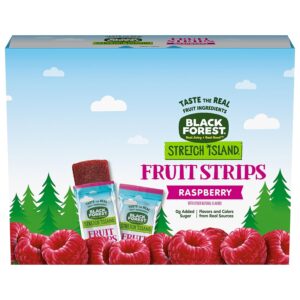 Black Forest, Stretch Island, Fruit Strips, Cherry, Apple, Raspberry, Grape, Strawberry, and Apricot, Zero Grams Added Sugar Non-GMO, 48 ct