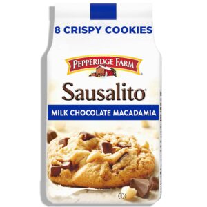 Pepperidge Farm Tahoe Crispy White Chocolate Macadamia Nut Cookies, 7.2 OZ Bag (8 Cookies)