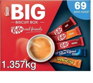 ??New User Only??Nestl?? Kitkat and Friends Big Biscuit Box | 69 x Chocolate Biscuit Bars ?C KitKat, Blue Riband, Toffee Crisp | Bulk Chocolate Box 1.357kg