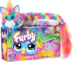 FURBY DJ Interactive Toy, Super Snuggly Rainbow Electronic Plush with Music, Lights, Motion, & Games, Speaks English & Furbish, 32in Long, Ages 6+