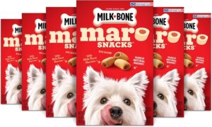 Milk-Bone MaroSnacks Dog Treats, Beef, 15 Ounce (Pack of 6) with Real Bone Marrow and Calcium